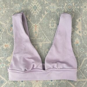Billabong Lavender Ribbed Swimsuit Top